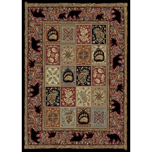 Sleep Ez 3 ft. 11 in. x 5 ft. 3 in. American Destination Masters Lodge Ebony Area Rug SL2449765 - main
